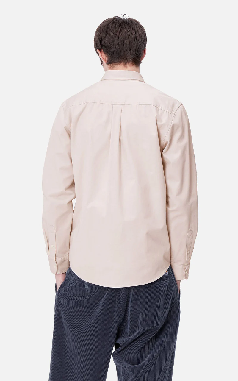 Carhartt WIP L/S Madison Shirt Moonbeam/Black - Image 5