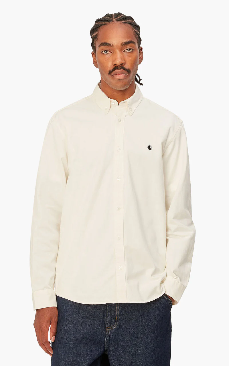 Carhartt WIP L/S Madison Shirt Wax/Black - Image 2