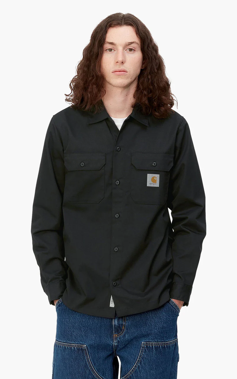 Carhartt WIP L/S Master Shirt Black - Image 3
