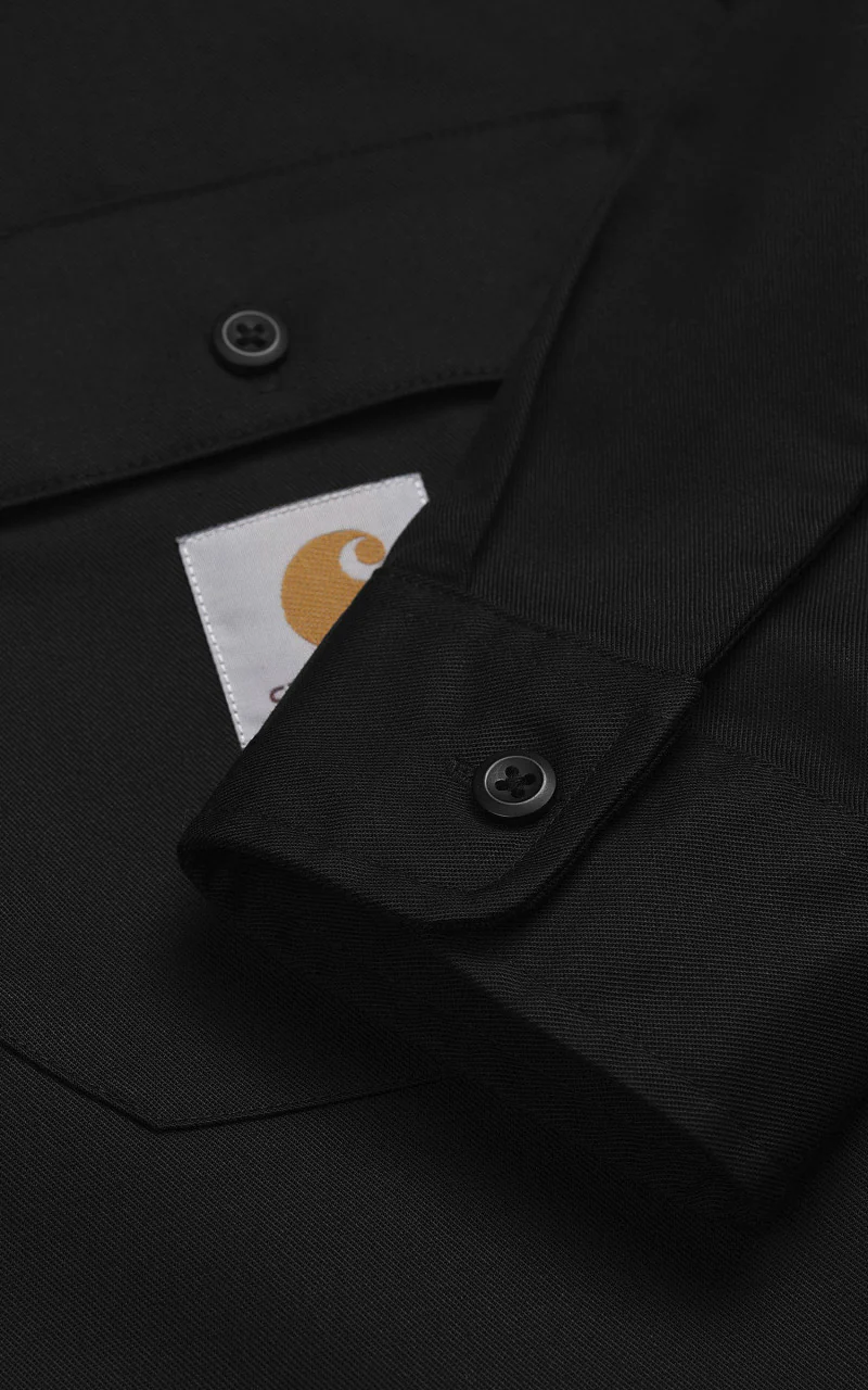 Carhartt WIP L/S Master Shirt Black - Image 4