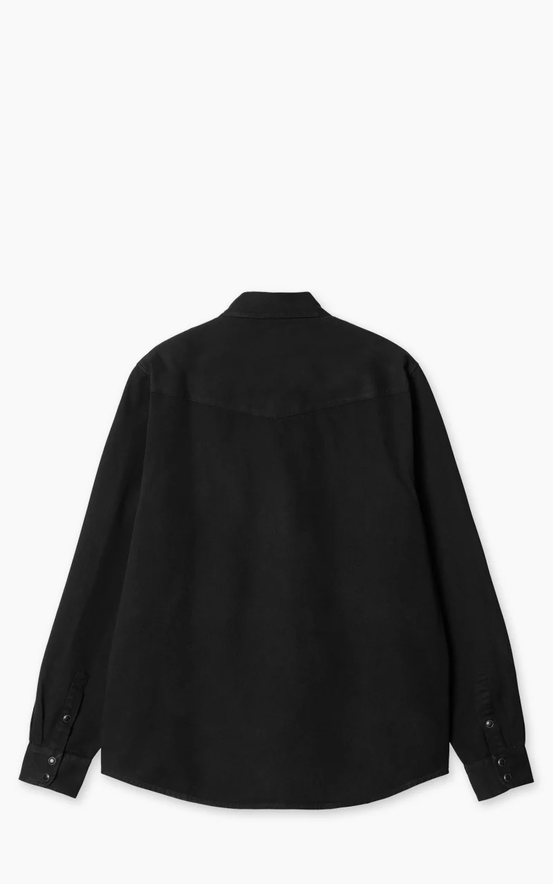 Carhartt WIP L/S Santa Fe Shirt Black - Image 3