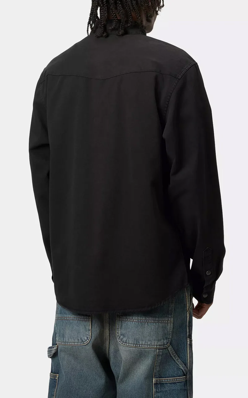 Carhartt WIP L/S Santa Fe Shirt Black - Image 4