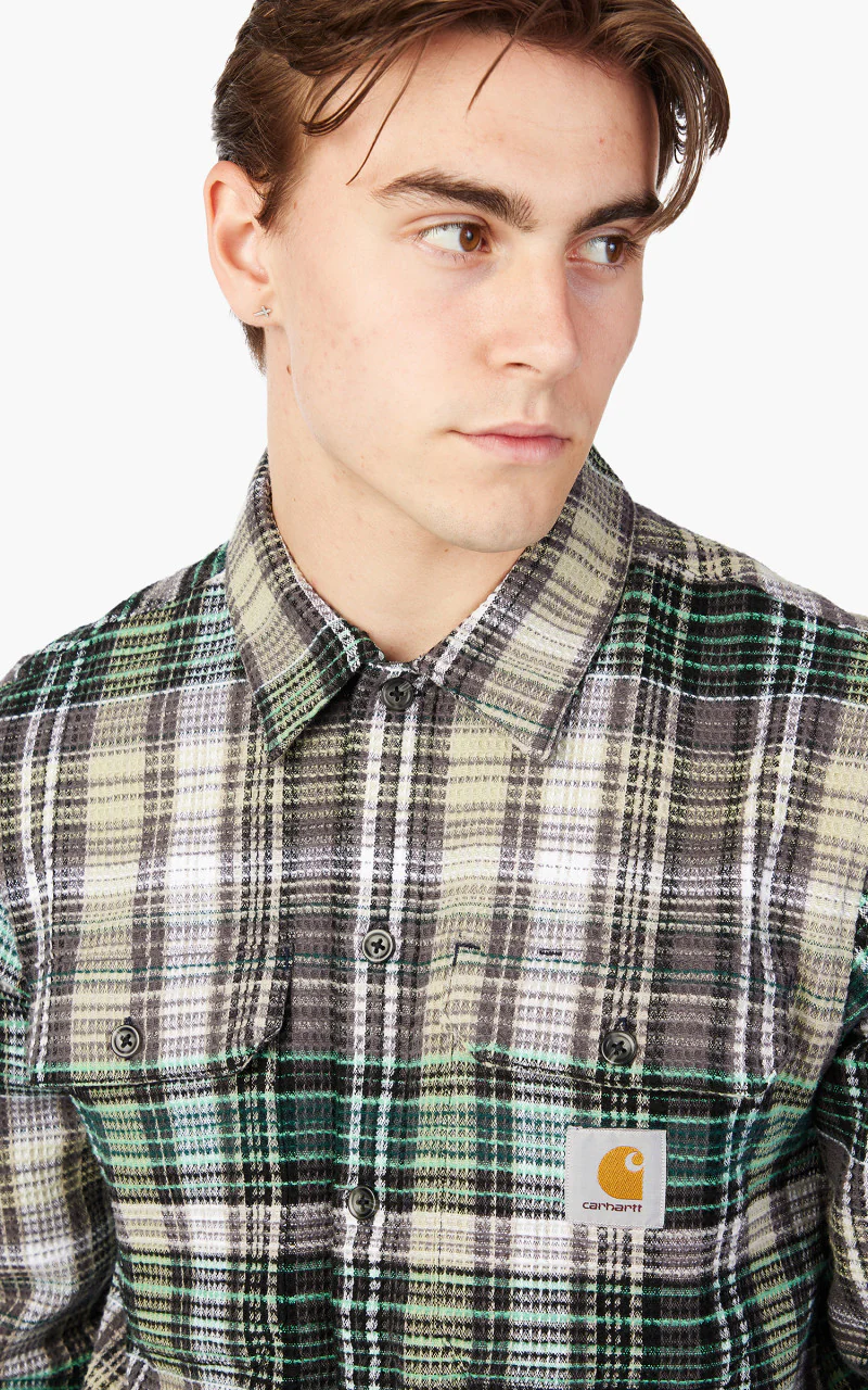 Carhartt WIP L/S Valmon Check Shirt Valmon Check/Botanic - Image 5