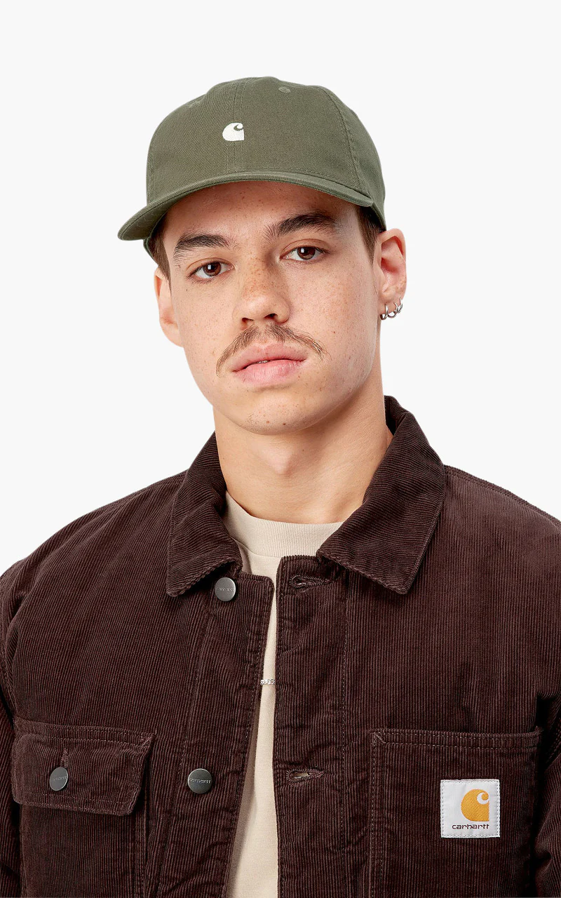 Carhartt WIP Madison Logo Cap Seaweed/Wax - Image 2