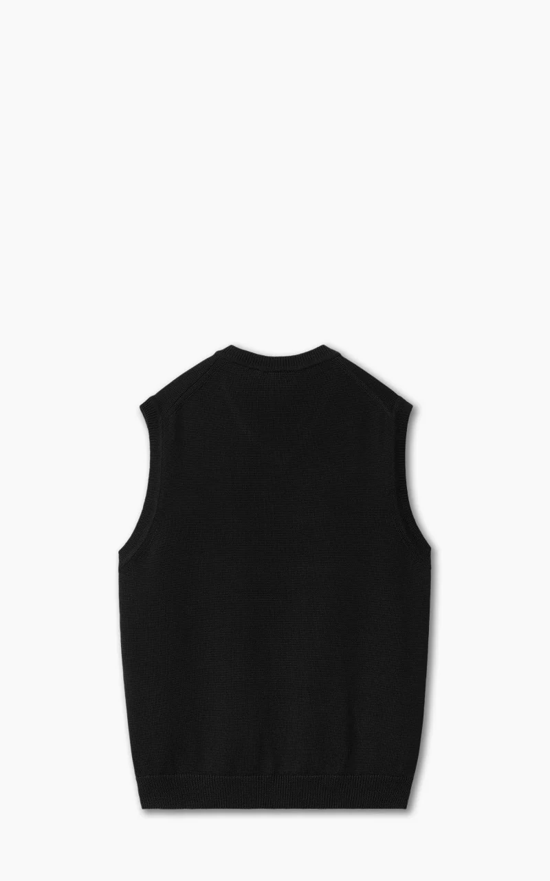 Carhartt WIP Madison Vest Sweater Black/Wax - Image 3