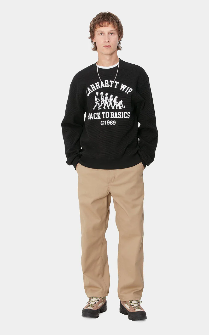 Carhartt WIP Main Basics Sweat Black/White - Image 2