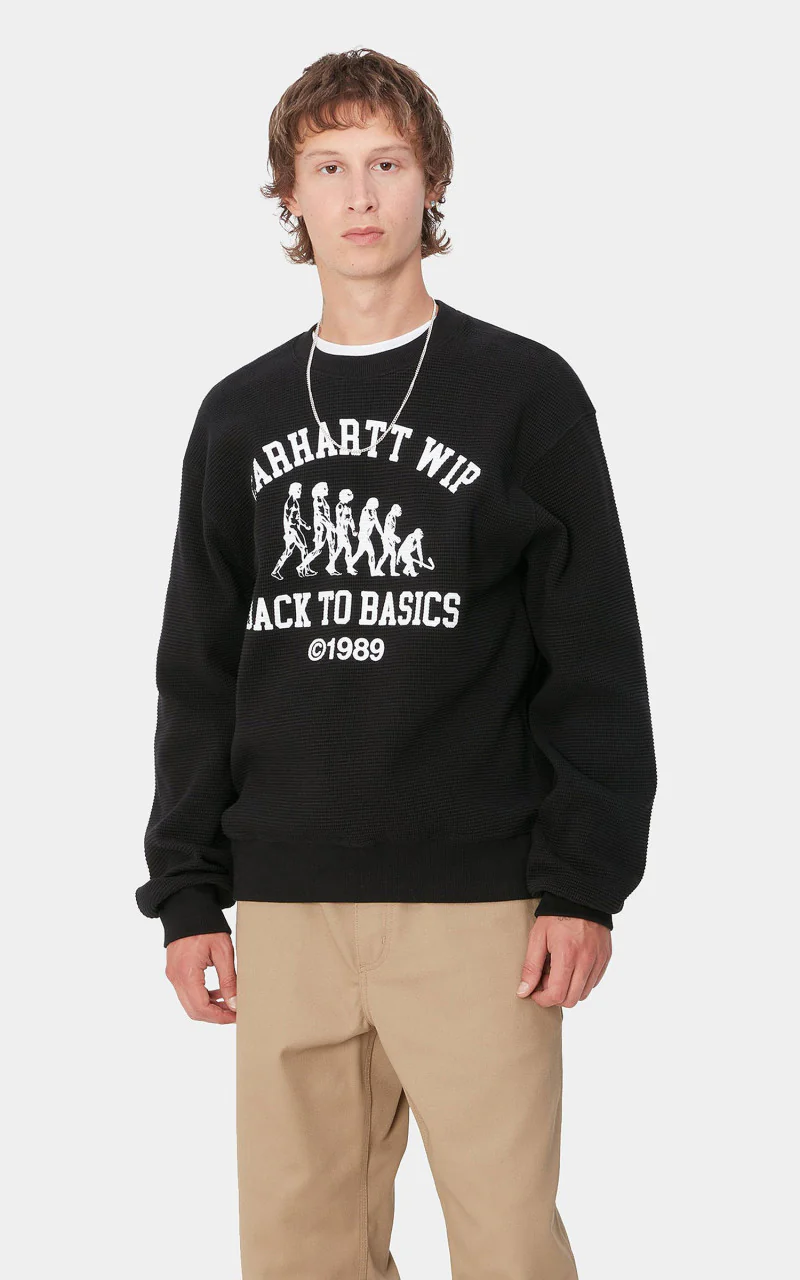 Carhartt WIP Main Basics Sweat Black/White - Image 4