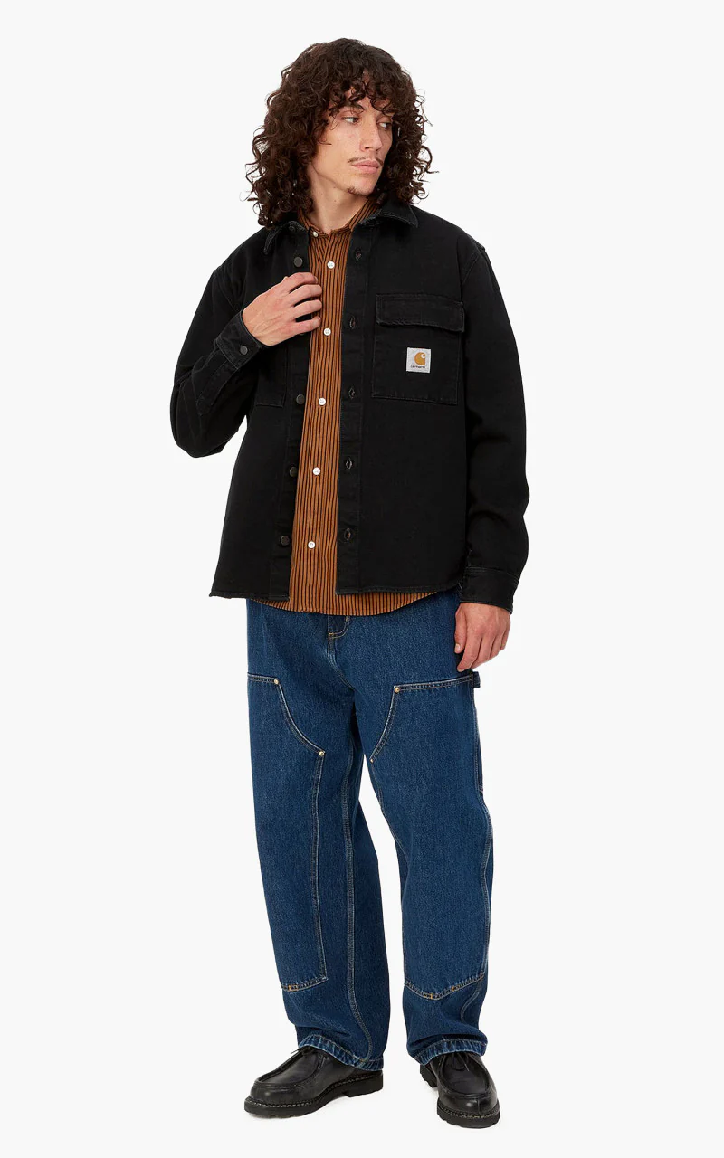 Carhartt WIP Manny Shirt Jac Black Rinsed - Image 5