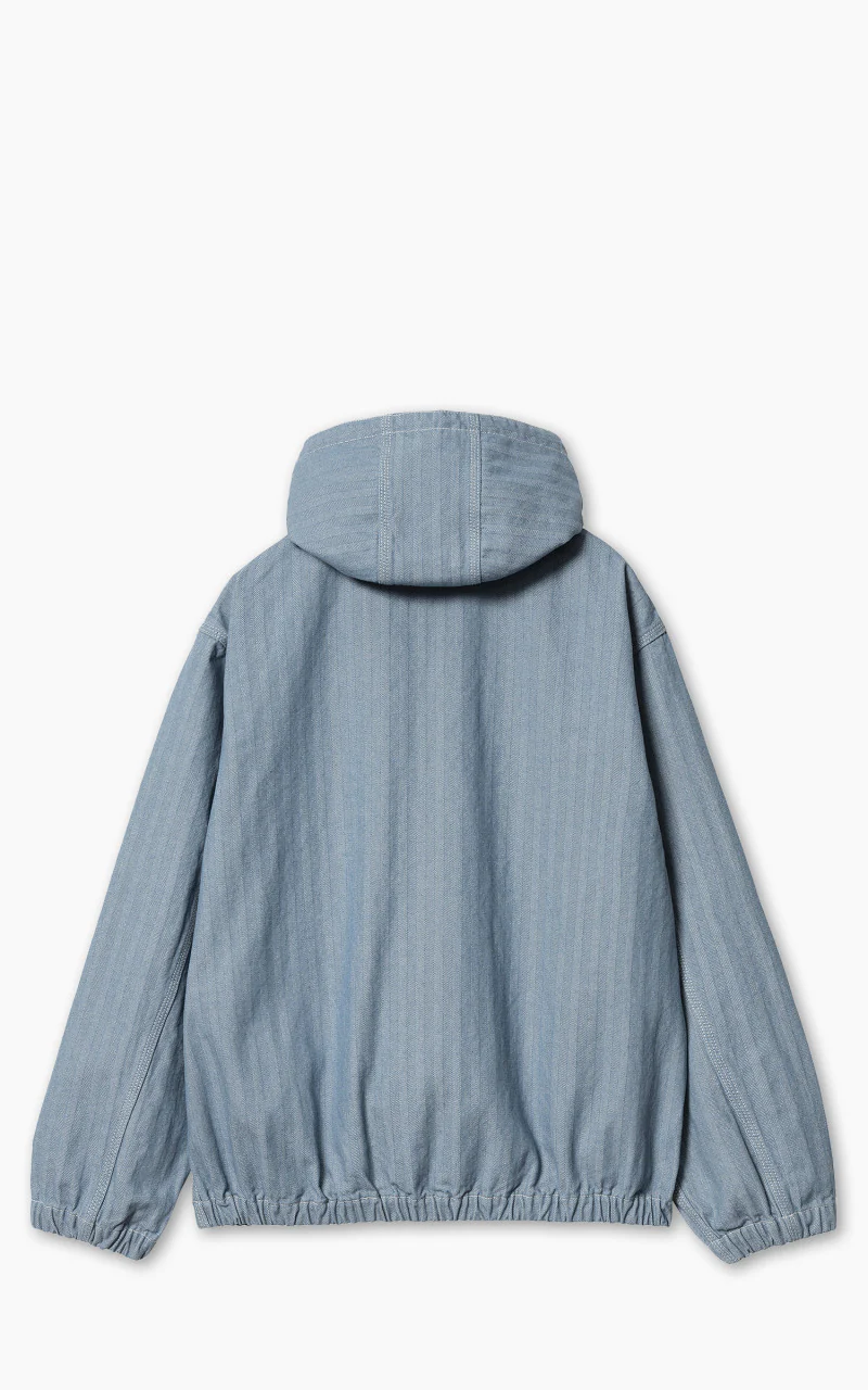 Carhartt WIP Menard Jacket Monsey Herringbone Denim Blue Rinsed - Image 2