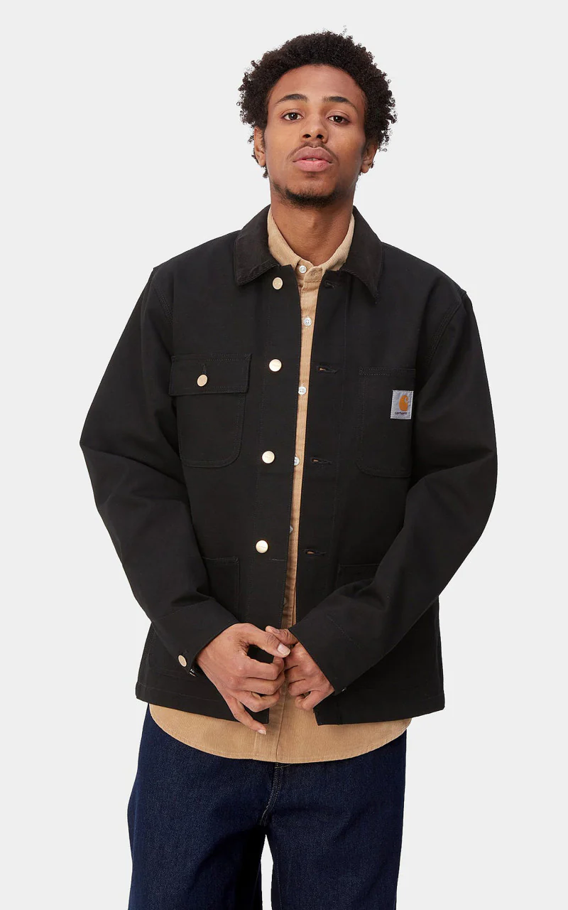 Carhartt WIP Michigan Coat Dearborn Canvas Rigid Black/Black - Image 2