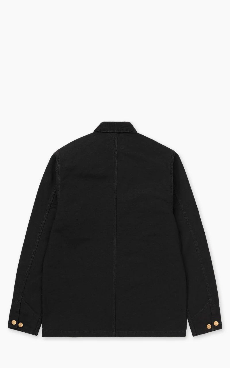 Carhartt WIP Michigan Coat Dearborn Canvas Rinsed Black/Black - Image 3
