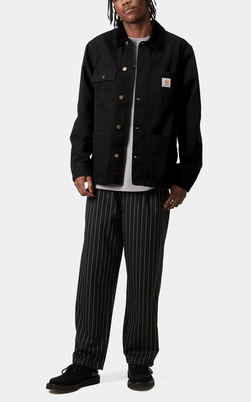 Carhartt WIP Michigan Coat Dearborn Canvas Rinsed Black/Black - Image 5