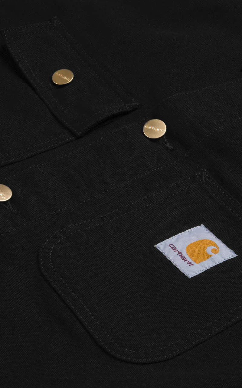 Carhartt WIP Michigan Coat Dearborn Canvas Rinsed Black/Black - Image 7
