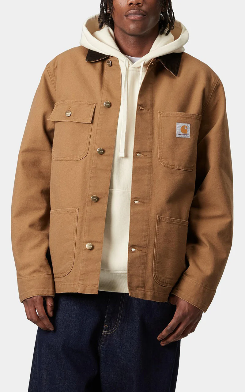 Carhartt WIP Michigan Coat Dearborn Canvas Rinsed Hamilton Brown/Tobacco - Image 4