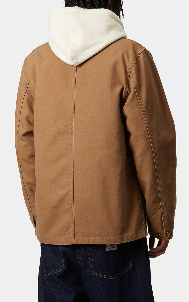 Carhartt WIP Michigan Coat Dearborn Canvas Rinsed Hamilton Brown/Tobacco - Image 6