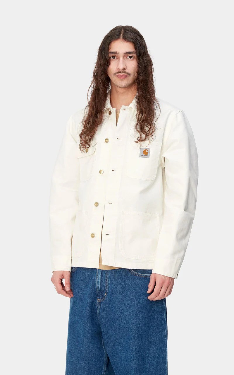 Carhartt WIP Michigan Coat Dearborn Canvas Rinsed Wax/Wax - Image 4