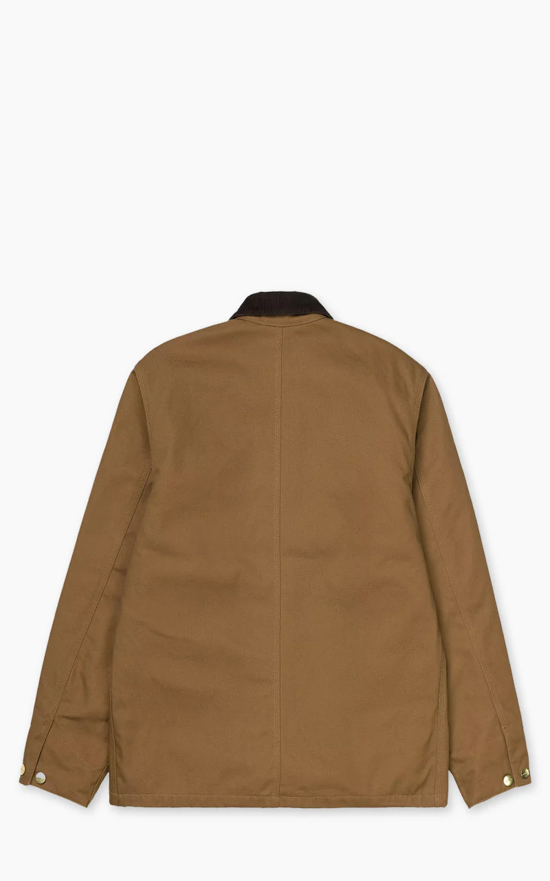Carhartt WIP Michigan Coat Winter Dearborn Canvas Hamilton Brown/Black - Image 5