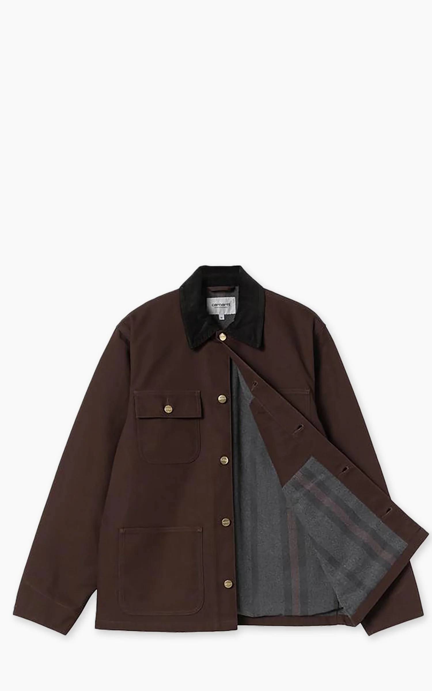 Carhartt WIP Michigan Coat Winter Dearborn Canvas Rigid Tobacco/Black - Image 2
