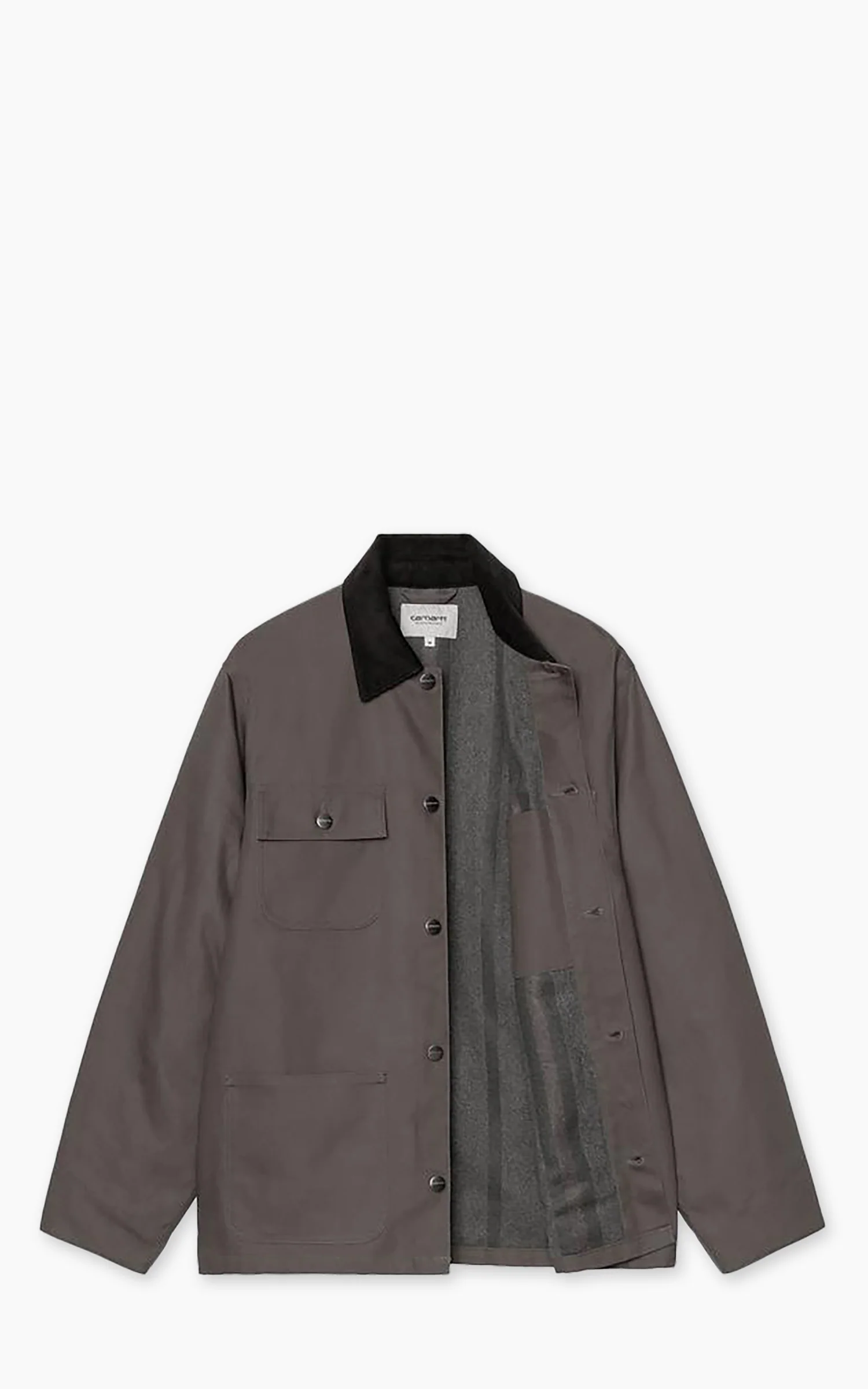Carhartt WIP Michigan Coat Winter Dearborn Canvas Rigid Graphite/Black - Image 2