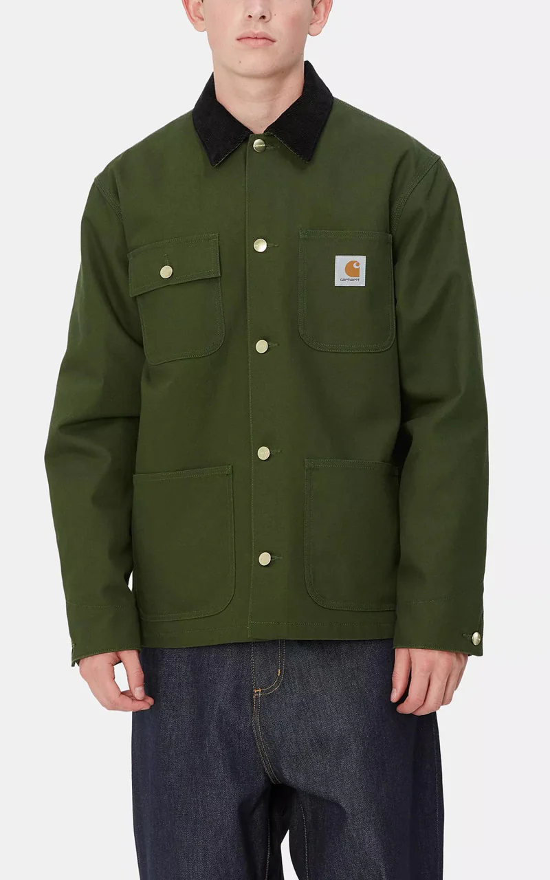 Carhartt WIP Michigan Coat Winter Dearborn Canvas Tarragon/Black - Image 2