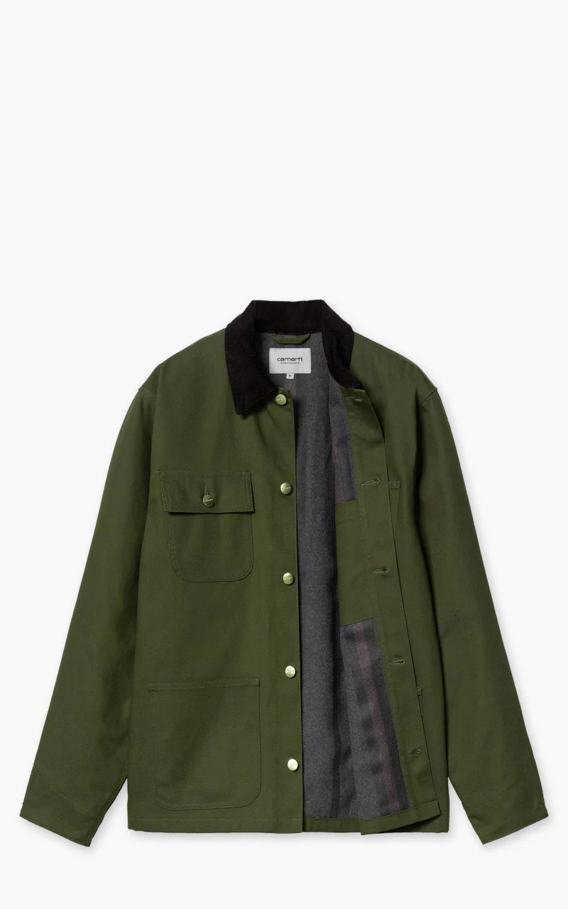 Carhartt WIP Michigan Coat Winter Dearborn Canvas Tarragon/Black - Image 3