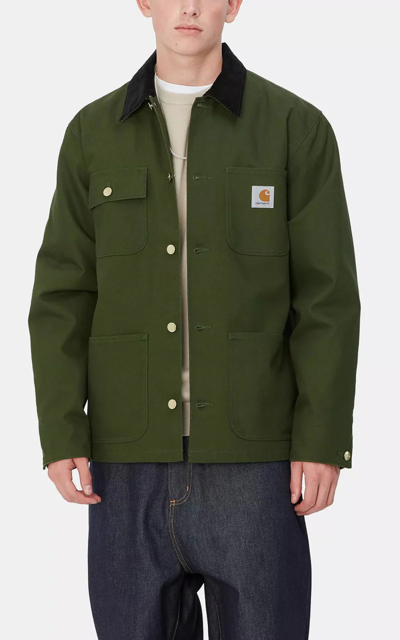 Carhartt WIP Michigan Coat Winter Dearborn Canvas Tarragon/Black - Image 4