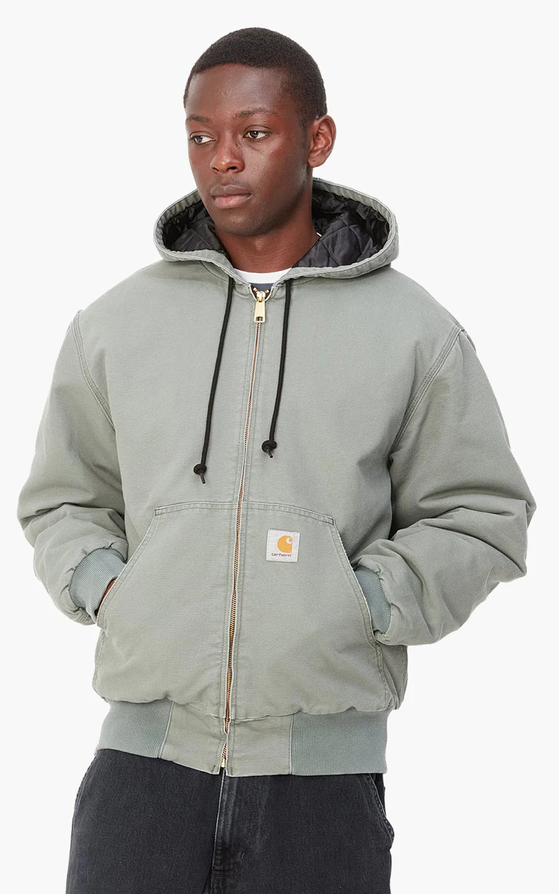 Carhartt WIP OG Active Jacket Aged Canvas Smoke Green - Image 7
