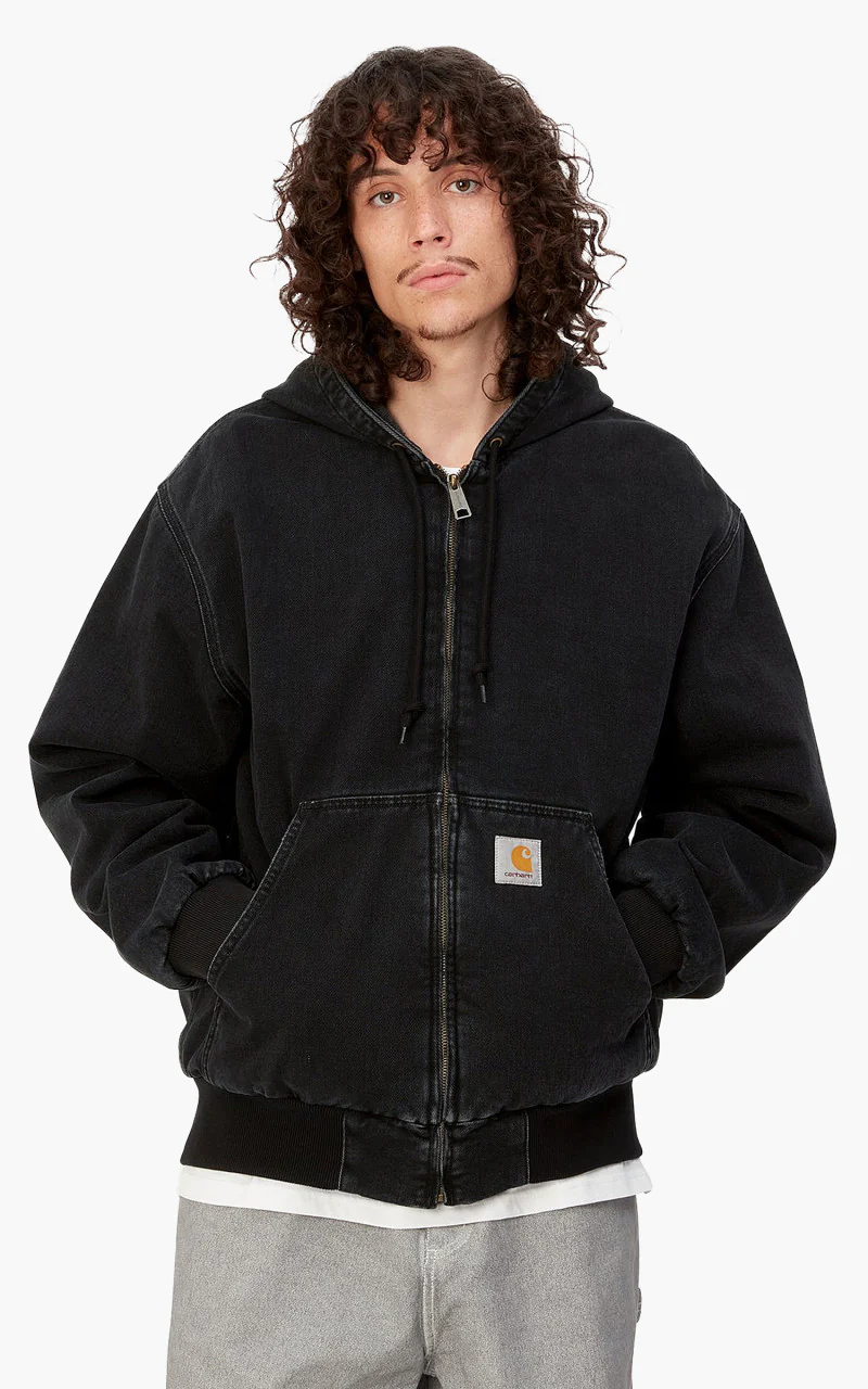 Carhartt WIP OG Active Jacket Black Stone Washed - Image 5
