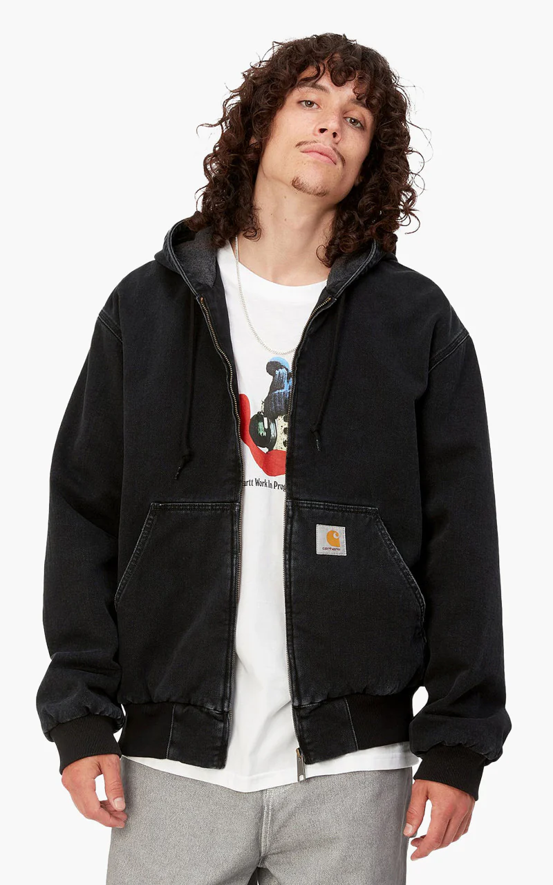 Carhartt WIP OG Active Jacket Black Stone Washed - Image 7