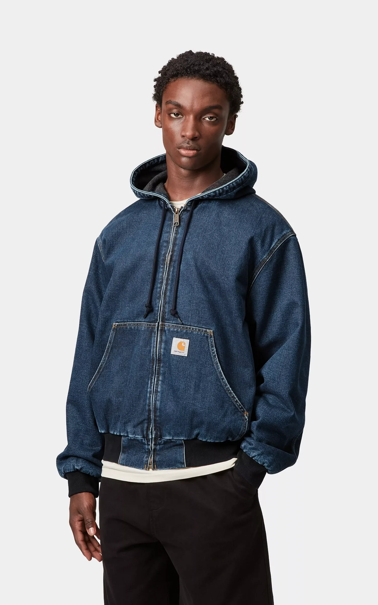 Carhartt WIP OG Active Jacket Maitland Denim Lined Stone Washed Blue - Image 2