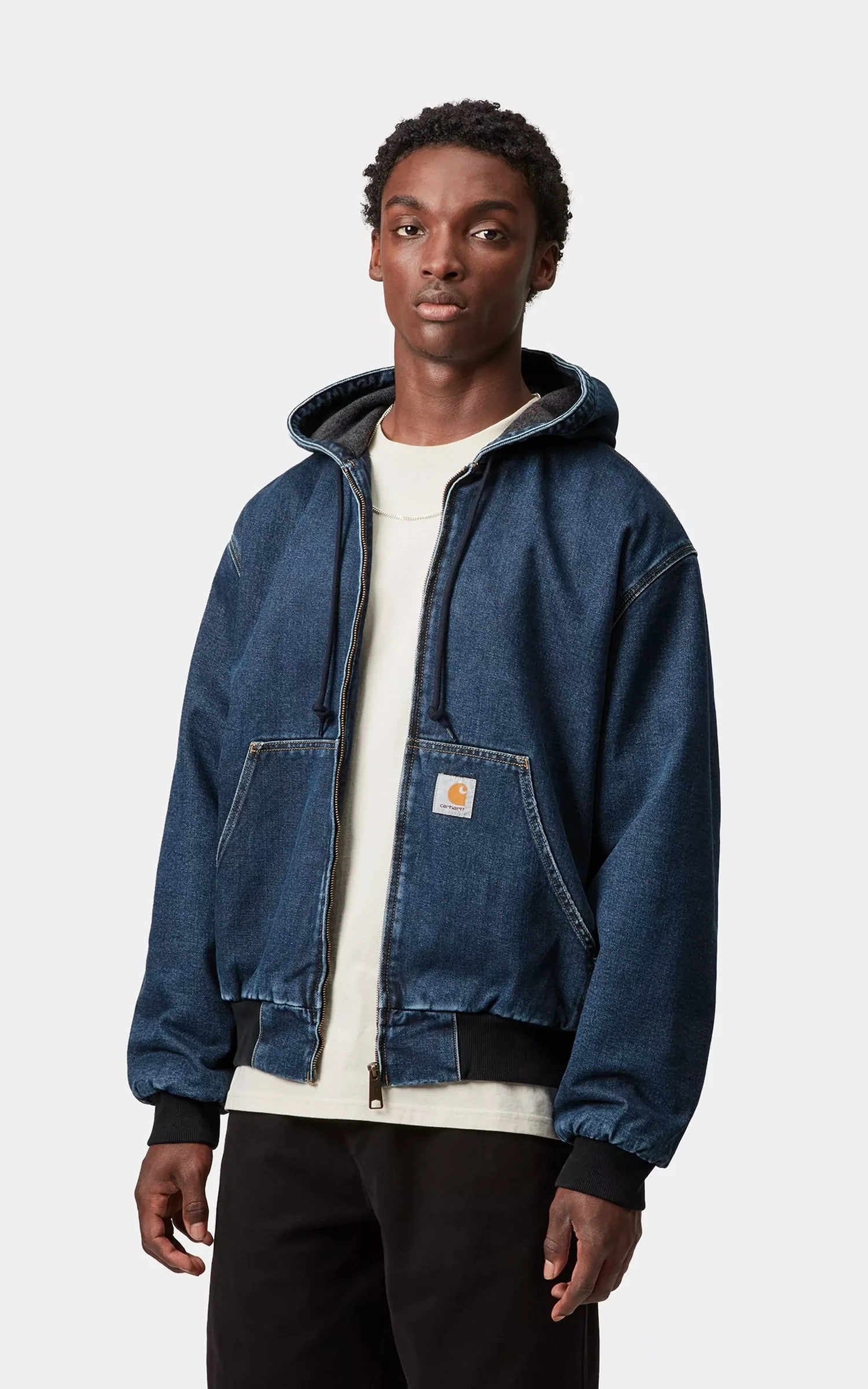 Carhartt WIP OG Active Jacket Maitland Denim Lined Stone Washed Blue - Image 3