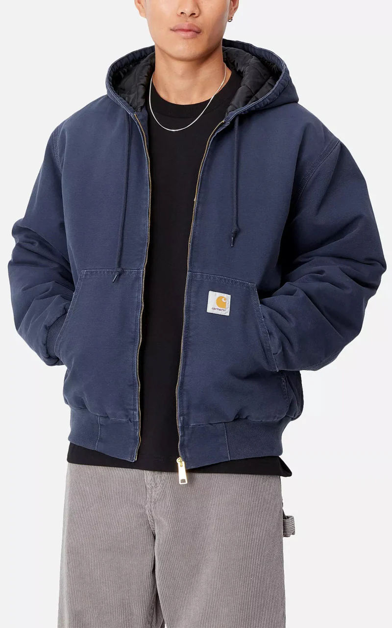 Carhartt WIP OG Active Jacket Winter Aged Canvas Air Force Blue - Image 2