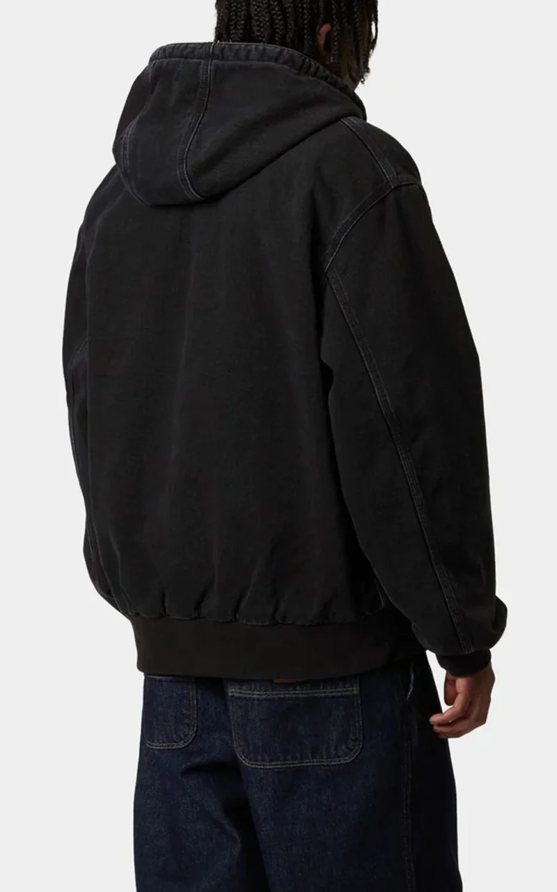 Carhartt WIP OG Active Rivet Jacket Maitland Denim Lined Stone Washed Black - Image 7