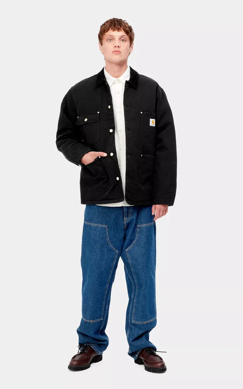Carhartt WIP OG Chore Coat Aged Canvas Black/Black - Image 5