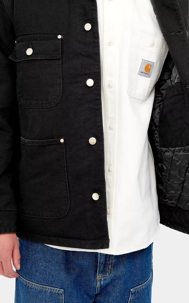 Carhartt WIP OG Chore Coat Aged Canvas Black/Black - Image 6