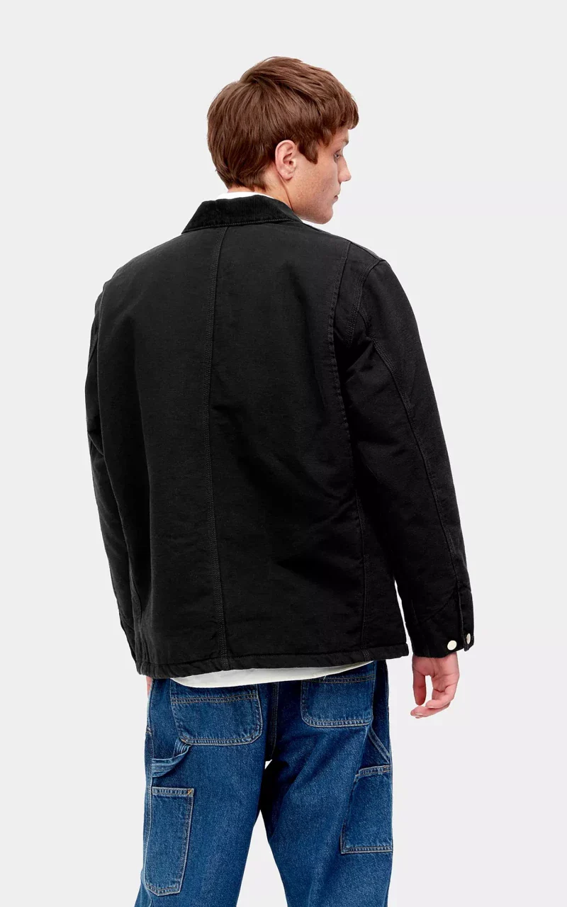 Carhartt WIP OG Chore Coat Aged Canvas Black/Black - Image 8