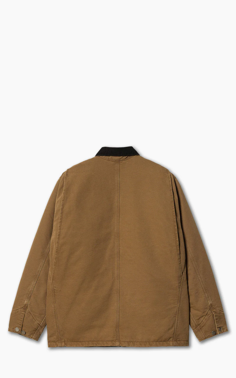 Carhartt WIP OG Chore Coat Aged Canvas Deep H Brown/Black - Image 3