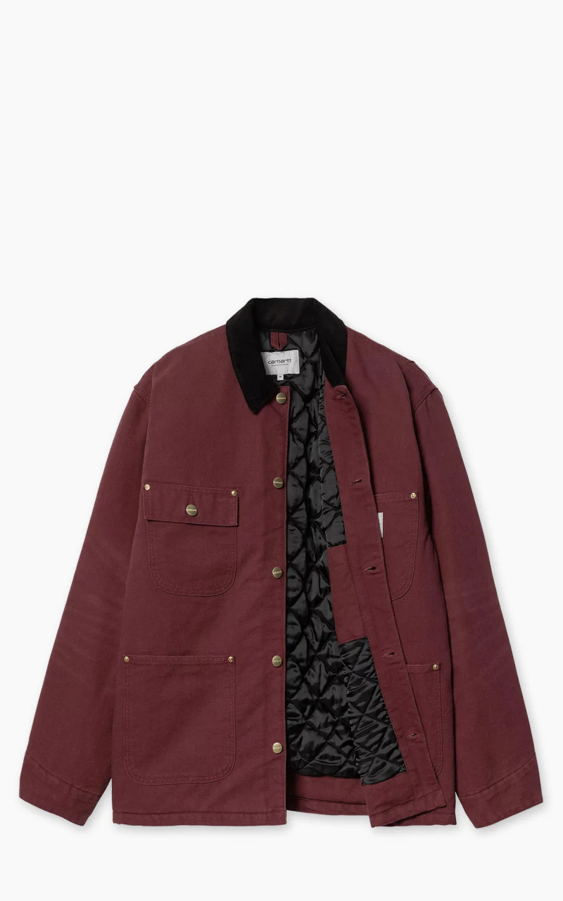 Carhartt WIP OG Chore Coat Aged Canvas Malbec/Black - Image 3