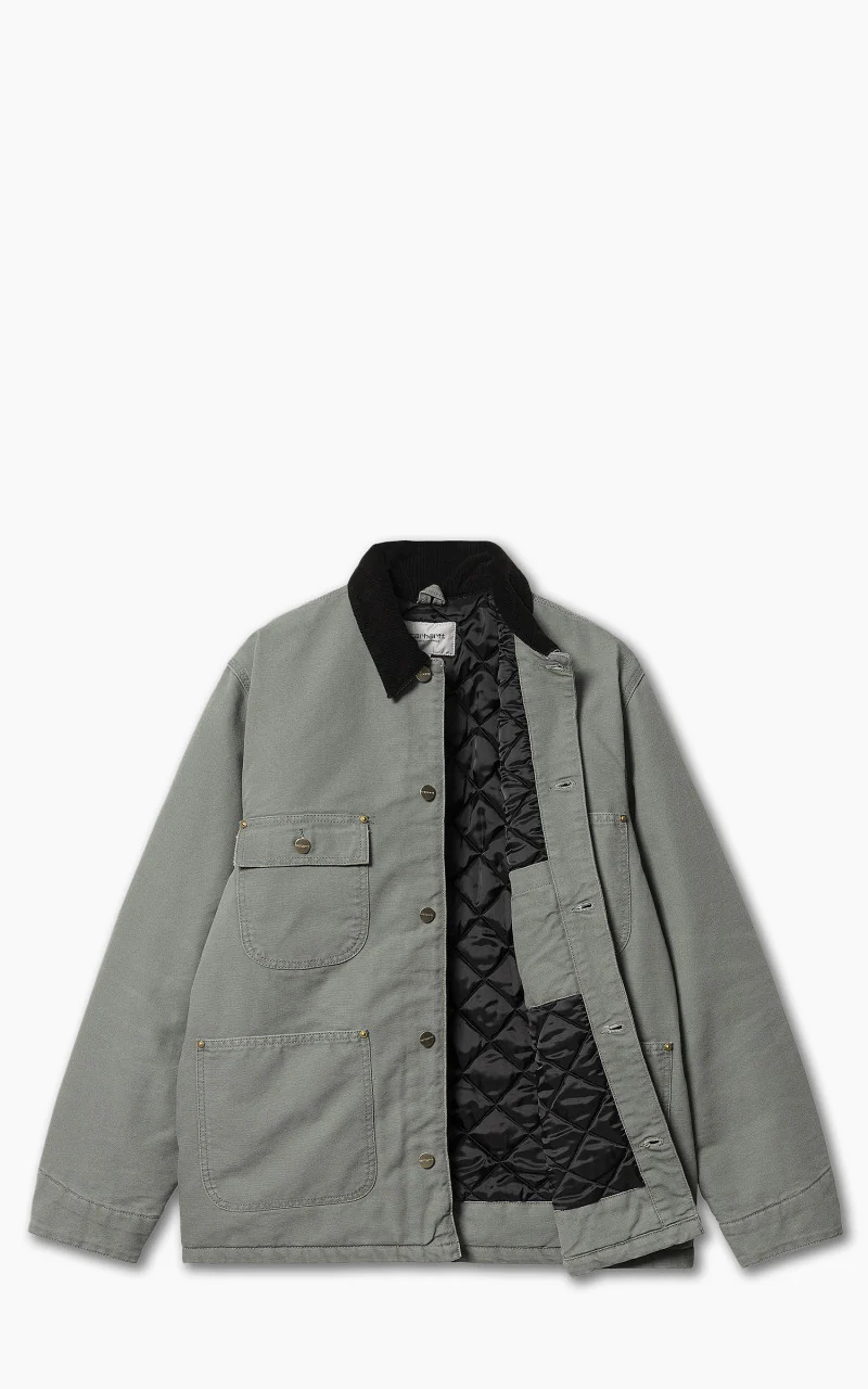 Carhartt WIP OG Chore Coat Aged Canvas Smoke Green - Image 4