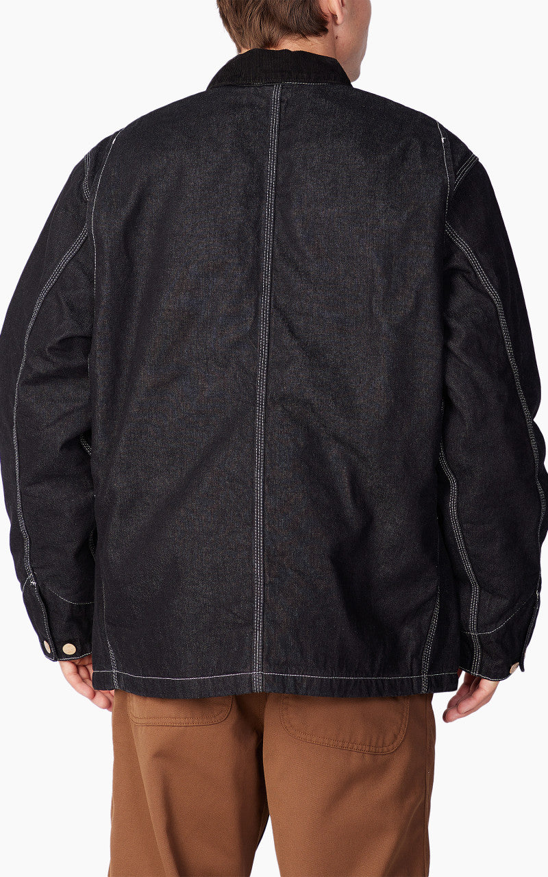 Carhartt WIP OG Chore Coat Black/Black One Wash - Image 8