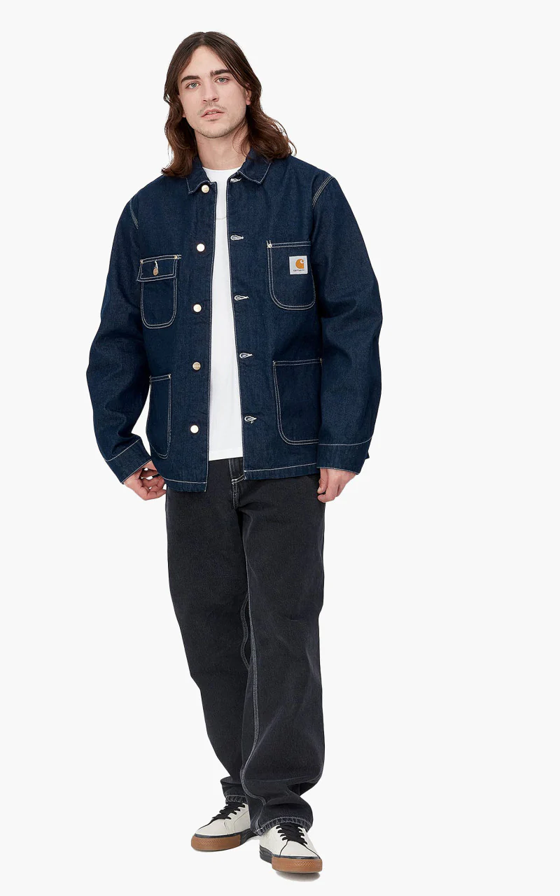 Carhartt WIP OG Chore Coat Norco Denim Blue One Wash - Image 2