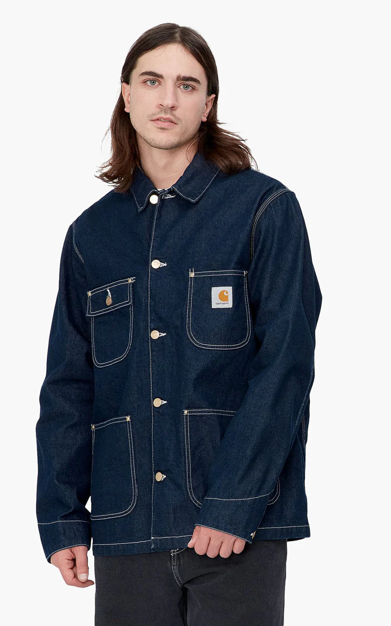 Carhartt WIP OG Chore Coat Norco Denim Blue One Wash - Image 3