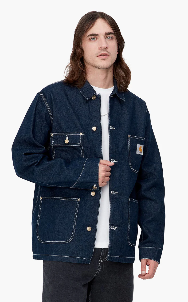 Carhartt WIP OG Chore Coat Norco Denim Blue One Wash - Image 4