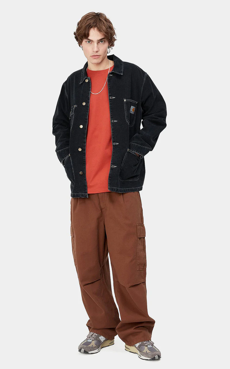Carhartt WIP OG Chore Coat Norco Denim Heavy Stone Wash Black - Image 5