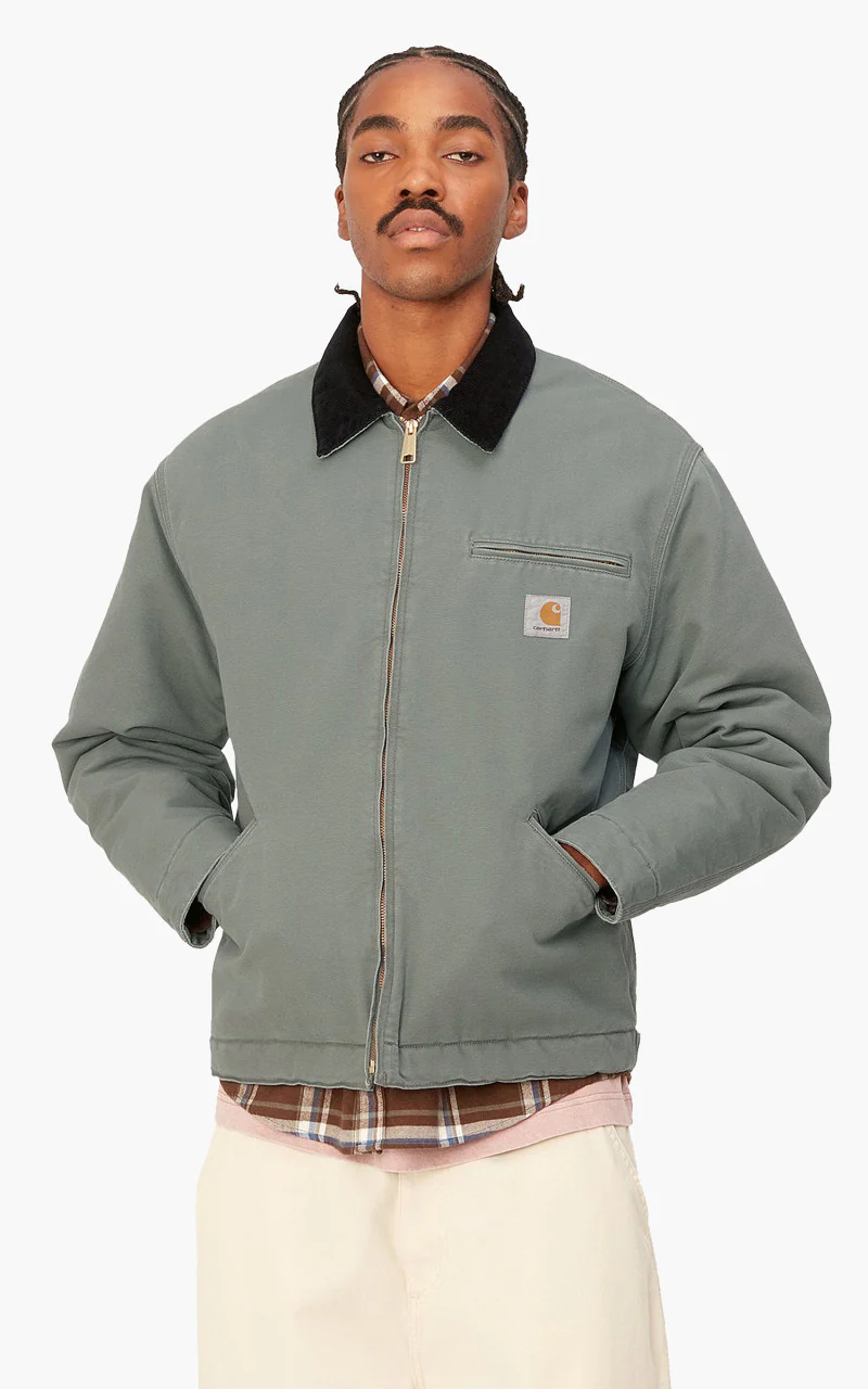 Carhartt WIP OG Detroit Jacket Aged Canvas Smoke Green - Image 2