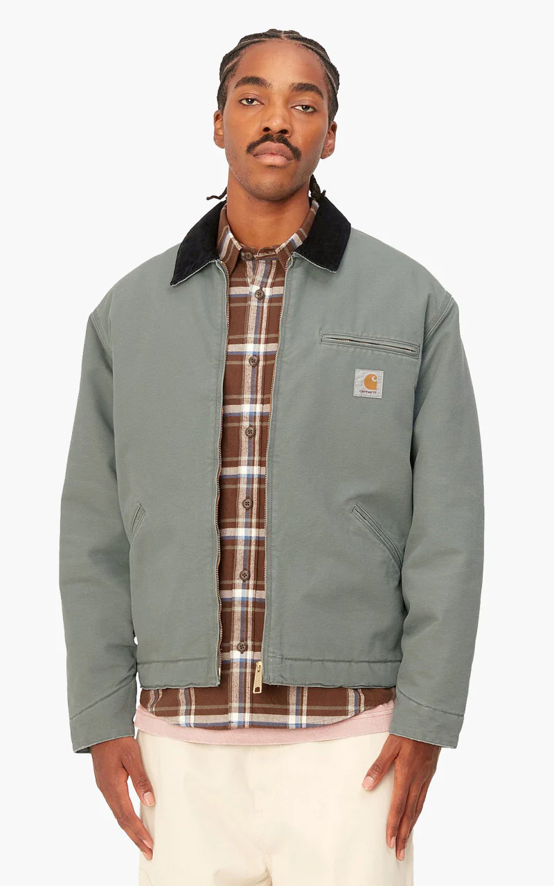 Carhartt WIP OG Detroit Jacket Aged Canvas Smoke Green - Image 3