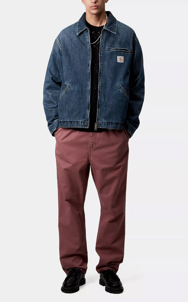 Carhartt WIP OG Detroit Jacket Camano Denim Blue Dark Used - Image 3