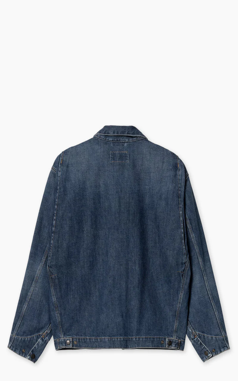 Carhartt WIP OG Detroit Jacket Camano Denim Blue Dark Used - Image 6