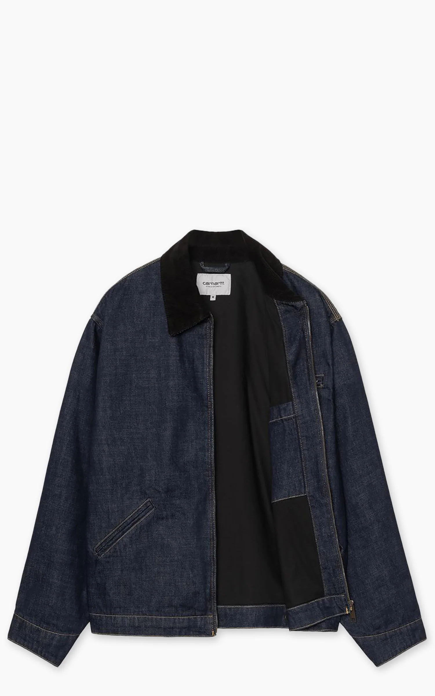 Carhartt WIP OG Detroit Jacket Camano Denim Rinsed Blue/Black - Image 5