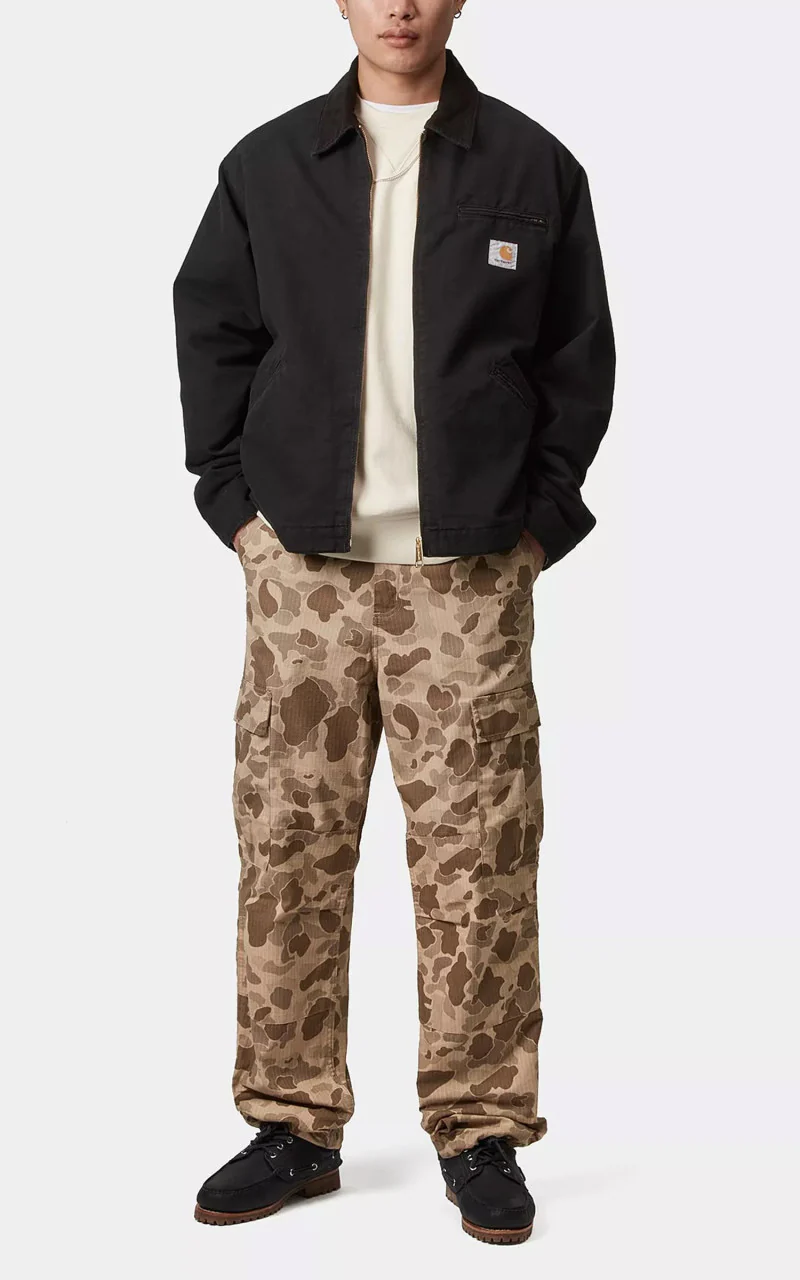 Carhartt WIP OG Detroit Jacket Dearborn Canvas Aged Canvas Black/Black - Image 2